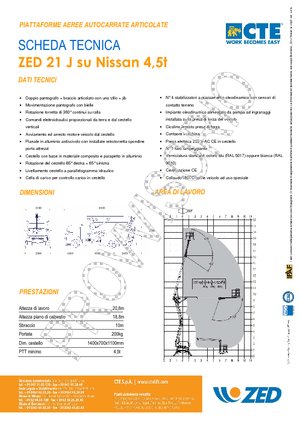 Dizala sa zglobnom granom montirana na prikolicu CTE Z 21