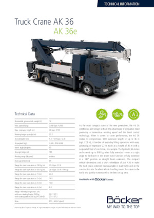 Teleskopske dizalice montirane na kamion Böcker AK 37