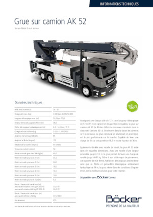 Teleskopske dizalice montirane na kamion Böcker AK 52