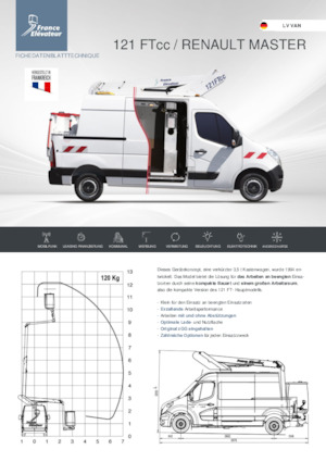 Teleskopske dizalice sa granom montirane na kamion France Elévateur 121 FTcc