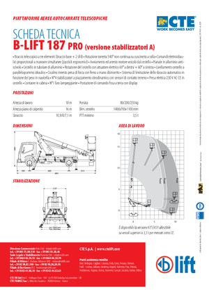Teleskopske dizalice sa granom montirane na kamion CTE B-Lift 187 Pro-A