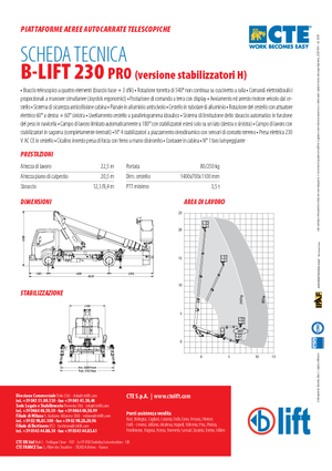 Teleskopske dizalice sa granom montirane na kamion CTE B-Lift 230 Pro-H