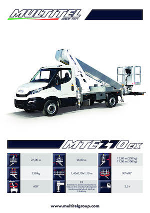 Teleskopske dizalice sa granom montirane na kamion Multitel MTE 270 EX