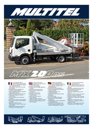 Dizala sa zglobnom granom montirana na prikolicu Multitel MX 200 DS