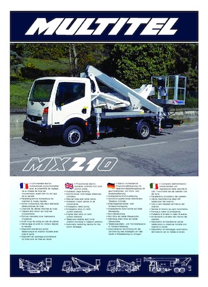 Dizala sa zglobnom granom montirana na prikolicu Multitel MX 210