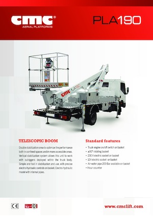 Teleskopske dizalice sa granom montirane na kamion CMC PLA190