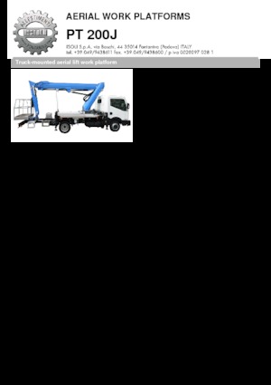 Teleskopske dizalice sa granom montirane na kamion ISOLI PT200J