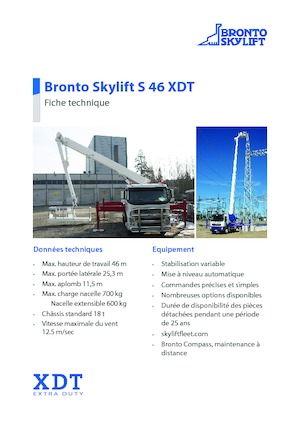 Teleskopske dizalice sa granom montirane na kamion Bronto Skylift S 46 XDT