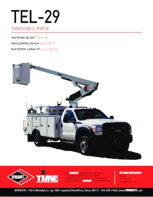 Teleskopske dizalice sa granom montirane na kamion Versalift TEL-29-N