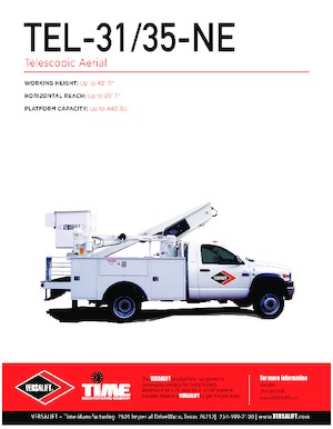 Teleskopske dizalice sa granom montirane na kamion Versalift TEL-31-NE