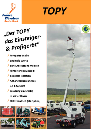 Teleskopske dizalice sa granom montirane na kamion France Elévateur Topy 12.1