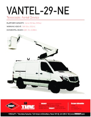 Teleskopske dizalice sa granom montirane na kamion Versalift VANTEL-29-NE