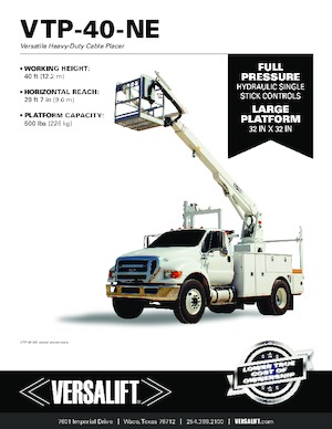 Teleskopske dizalice sa granom montirane na kamion Versalift VTP-40-NE