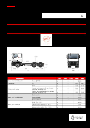 Tegljači - tegljačke jedinice Renault C T6X4 13L E6
