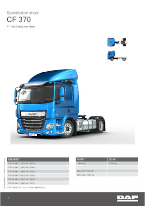 Tegljači - tegljačke jedinice DAF CF 370 FT Low Deck