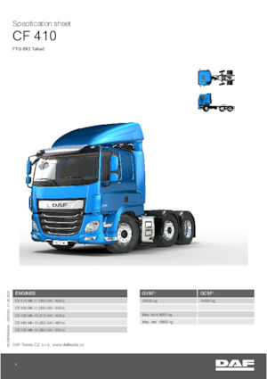 Tegljači - tegljačke jedinice DAF CF 410 FTG