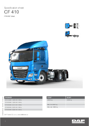 Tegljači - tegljačke jedinice DAF CF 410 FTN