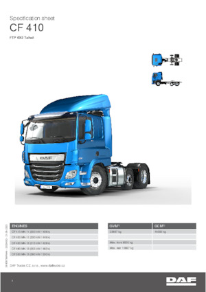 Tegljači - tegljačke jedinice DAF CF 410 FTP