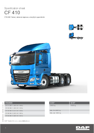 Tegljači - tegljačke jedinice DAF CF 410 FTS