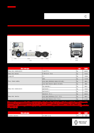 Tegljači - tegljačke jedinice Renault E-TECH C - T6x4 ROAD