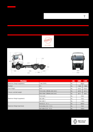 Tegljači - tegljačke jedinice Renault T T6X2 PUSHER 13L E6