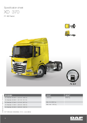 Tegljači - tegljačke jedinice DAF XD 370 FT