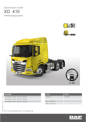 Tegljači - tegljačke jedinice DAF XD 370 FTN