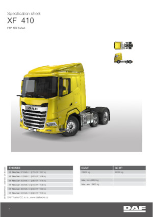 Tegljači - tegljačke jedinice DAF XF 410 FTP