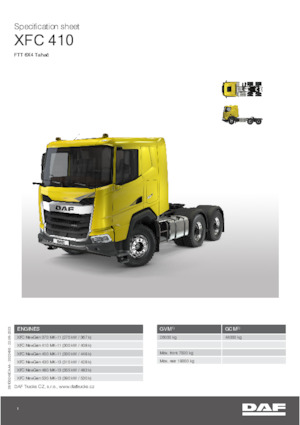 Tegljači - tegljačke jedinice DAF XFC 410 FTT