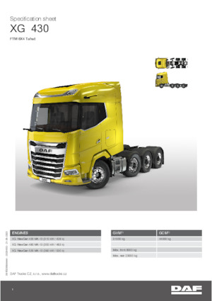 Tegljači - tegljačke jedinice DAF XG 530 FTM