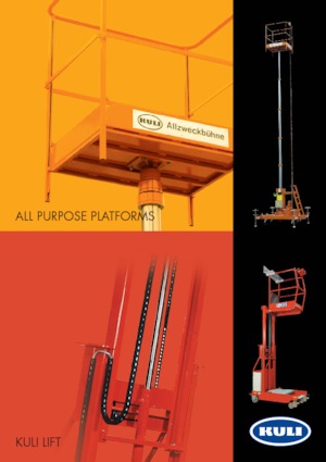 Vertikalna podizna platforma s jednim jarbolom KULI Hebezeuge – Helmut Kempkes Kuli KF 12
