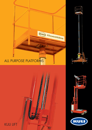 Vertikalna podizna platforma s jednim jarbolom KULI Hebezeuge – Helmut Kempkes Kuli KF 8