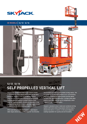 Vertikalna podizna platforma s jednim jarbolom Skyjack SJ 12