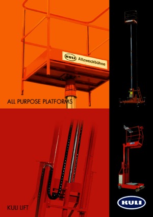 Vertikalna podizna platforma s jednim jarbolom KULI Hebezeuge – Helmut Kempkes Kuli KF 9