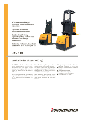Skupljači narudžbi Jungheinrich EKS 110