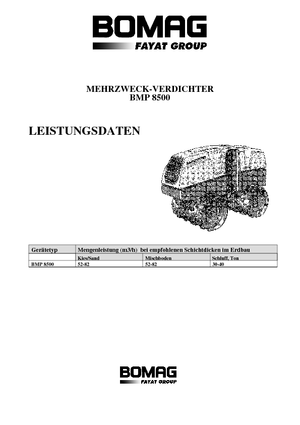 Vibracijski valjci za rovove Bomag BMP 8500