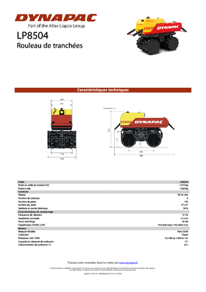 Vibracijski valjci za rovove Dynapac LP 8504