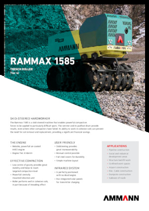 Vibracijski valjci za rovove Ammann Rammax 1585
