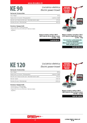 Lopatice za hodanje Breaker KE 90-02