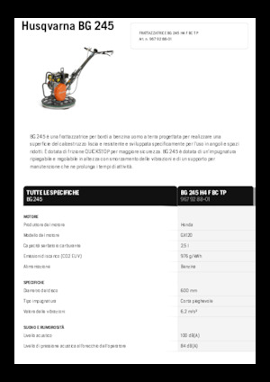 Lopatice za hodanje Husqvarna BG 245