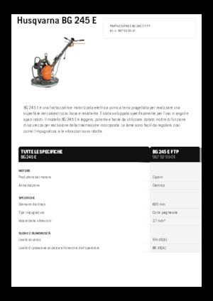 Lopatice za hodanje Husqvarna BG 245E