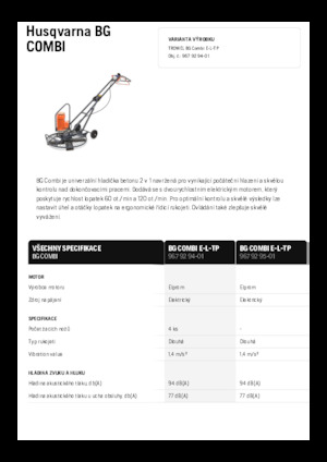 Lopatice za hodanje Husqvarna BG COMBI