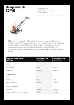 Lopatice za hodanje Husqvarna BG COMBI