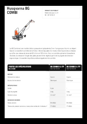 Lopatice za hodanje Husqvarna BG COMBI