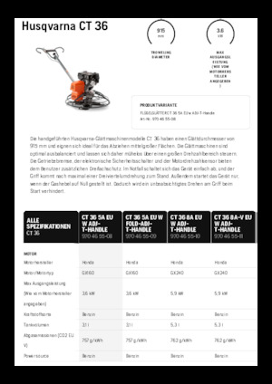 Lopatice za hodanje Husqvarna CT 36