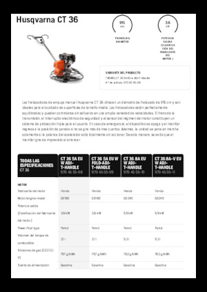 Lopatice za hodanje Husqvarna CT 36