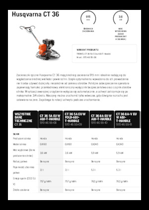 Lopatice za hodanje Husqvarna CT 36