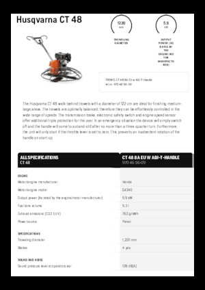 Lopatice za hodanje Husqvarna CT 48