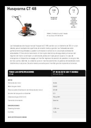 Lopatice za hodanje Husqvarna CT 48