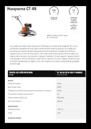 Lopatice za hodanje Husqvarna CT 48